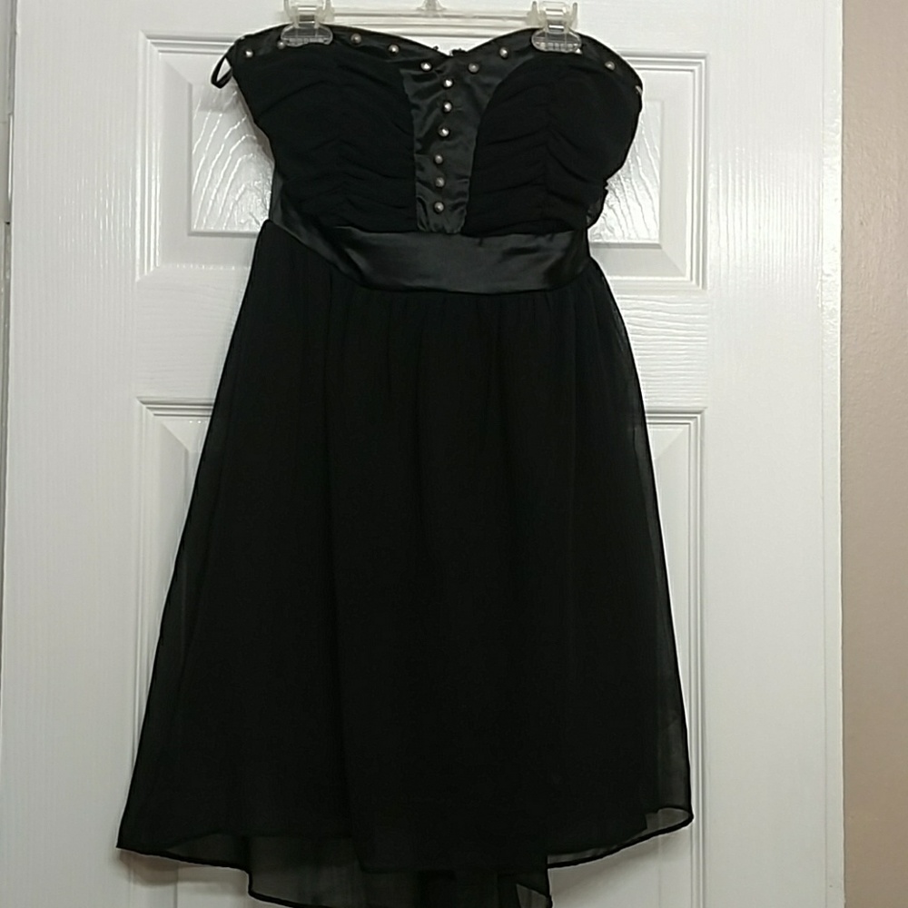 Strapless little black dress